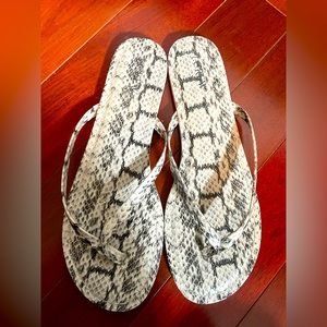 JCrew leather flip flops